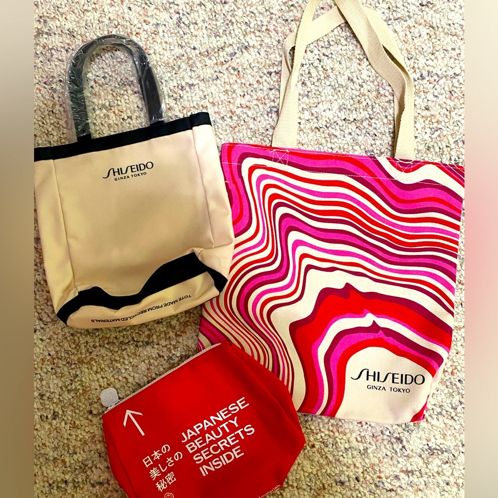 Three Shiseido bags